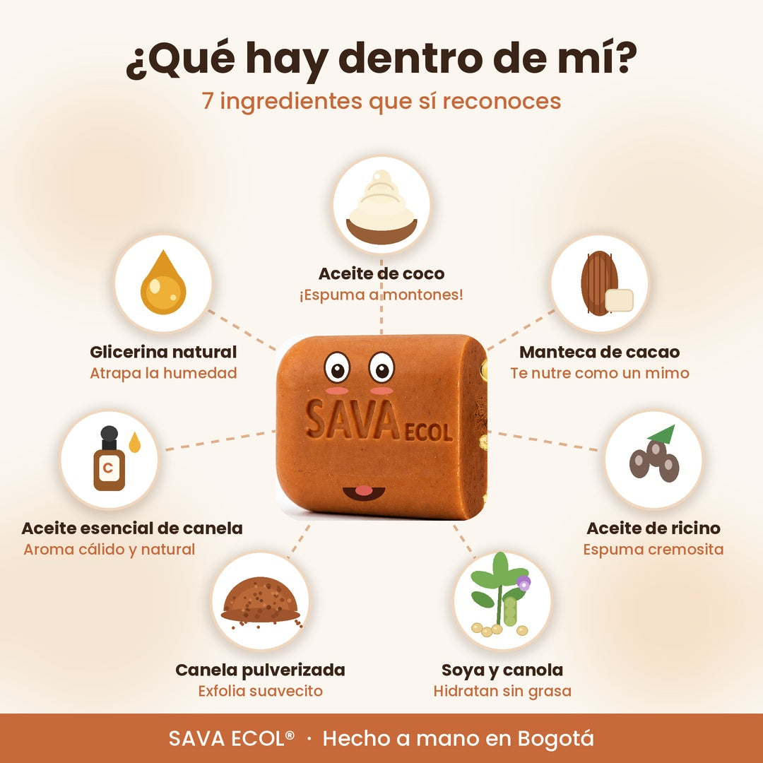 Jabón de Canela para Piel Seca | SAVA ECOL®