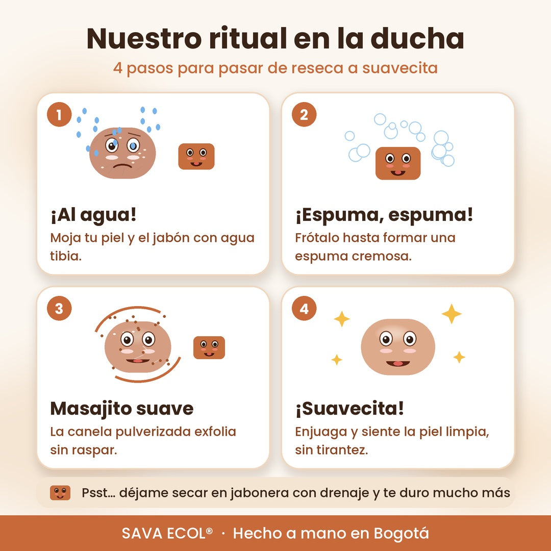 Jabón de Canela para Piel Seca | SAVA ECOL®