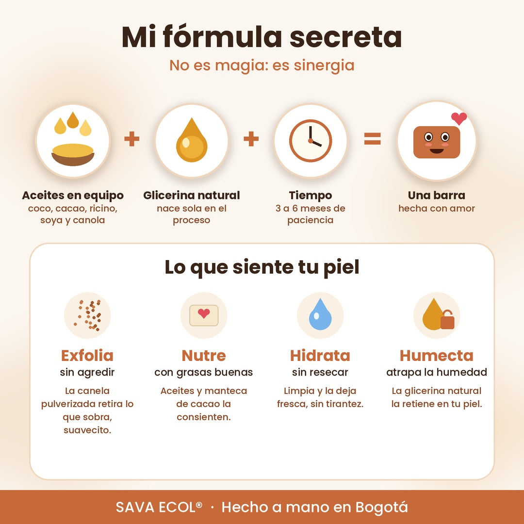 Jabón de Canela para Piel Seca | SAVA ECOL®