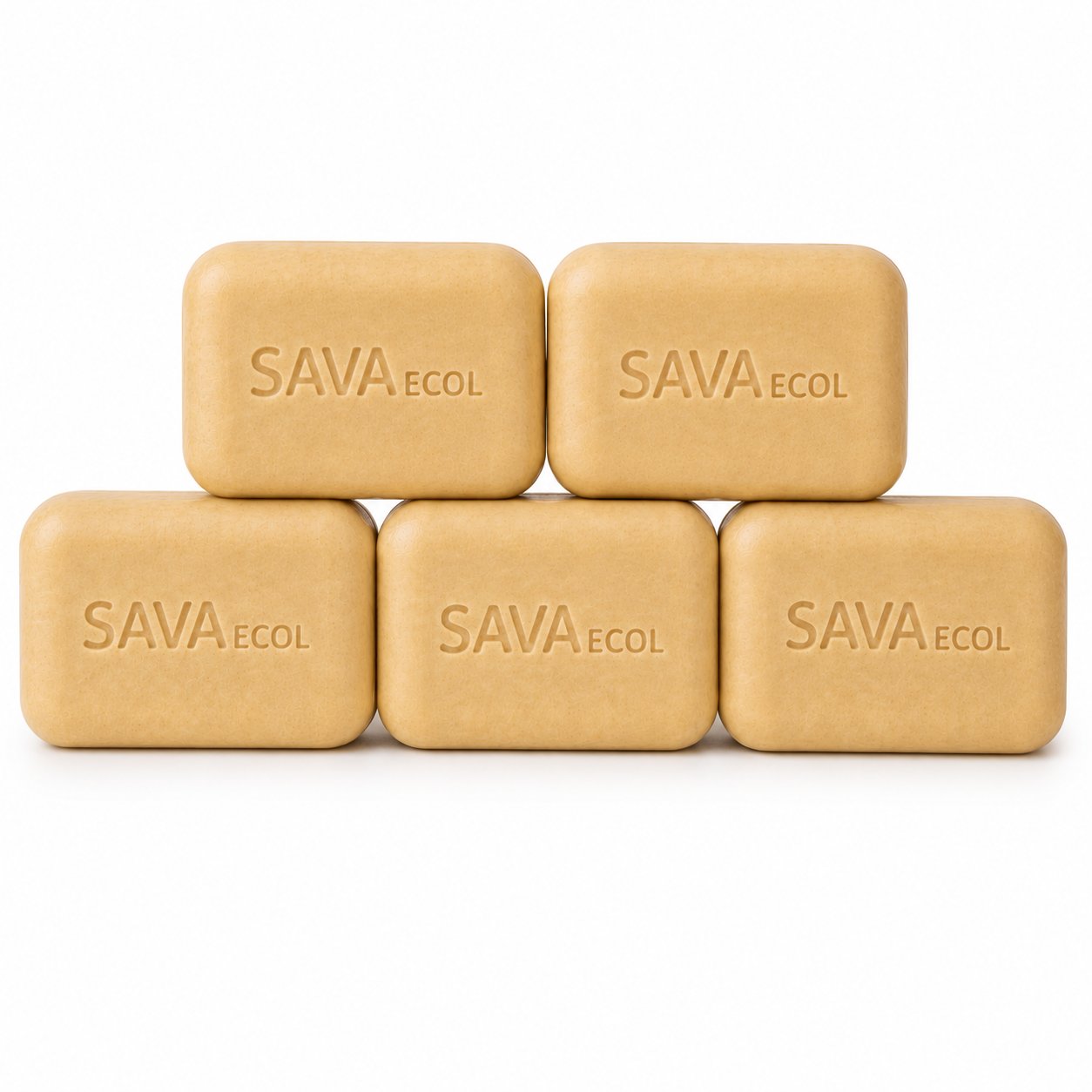 Jabón corporal de avena, miel y almendra para piel sensible - pack x5 - SAVA ECOL